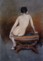 William Merritt Chase Seated Nude