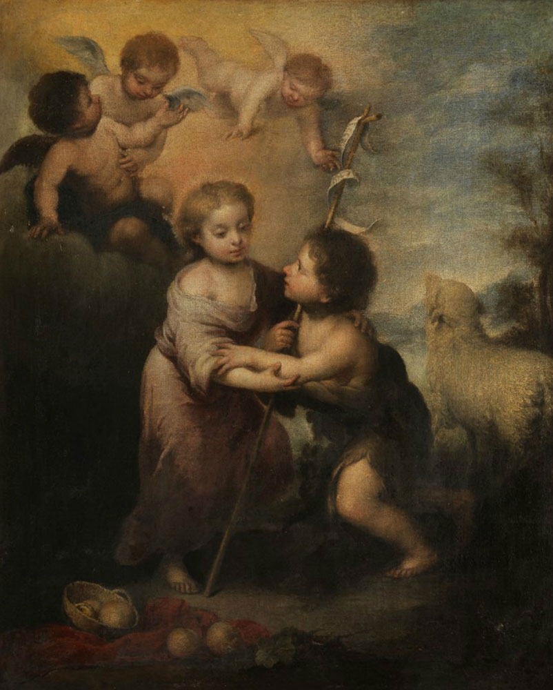 Workshop of Bartolomé Esteban Murillo - Jesus and John the Baptist as Child