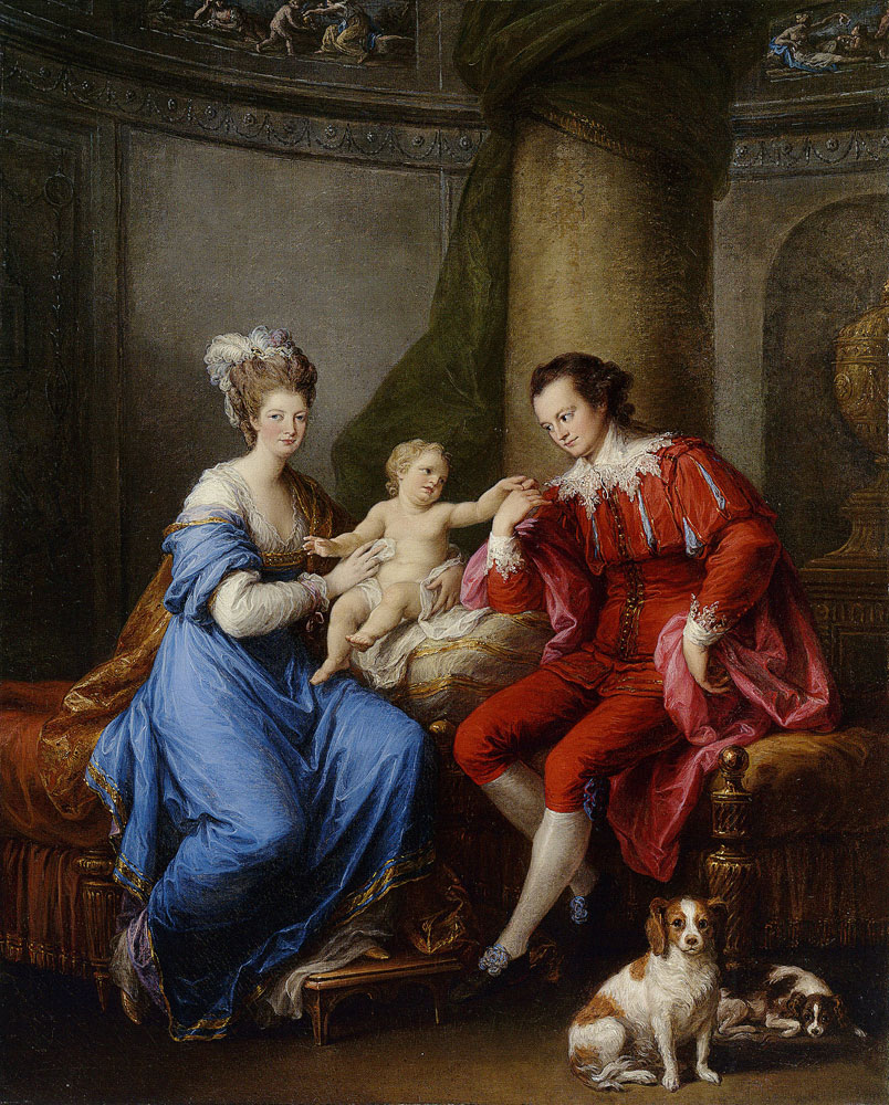 Angelica Kauffmann - Edward Smith Stanley, Twelfth Earl of Derby, with His First Wife and Their Son