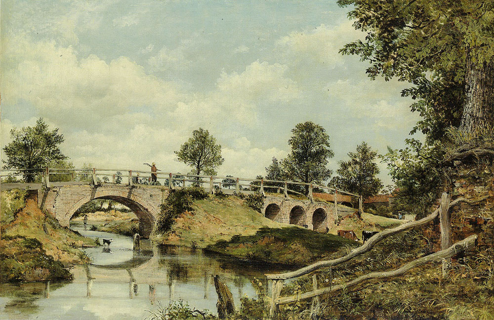 Frederick Waters Watts - An Old Bridge at Hendon, Middlesex