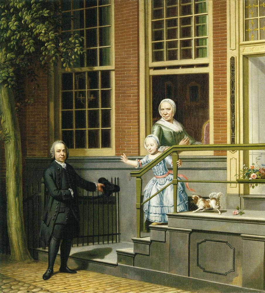 Hendrik Pothoven - Jan de Groot with his Mother and Daughter