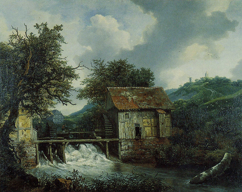 Jacob van Ruisdael - Two Watermills and an Open Sluice at Singraven