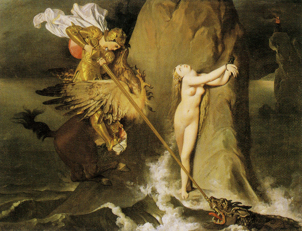 Jean-Auguste-Dominique Ingres - Ruggiero Rescuing Angelica