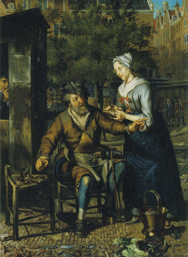 Matthijs Naiveu - A Shoemaker Working on the Street