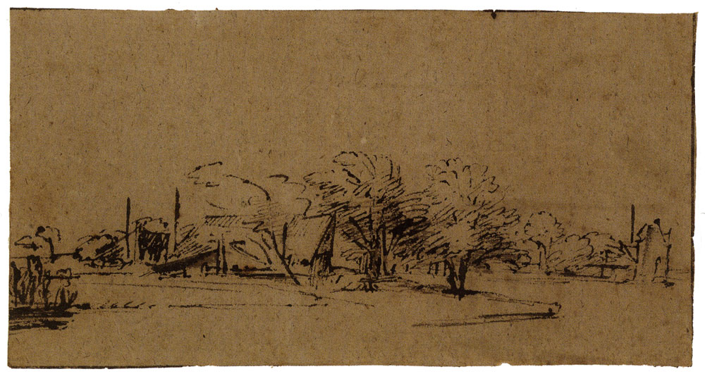 Rembrandt - Farm-House Amid Trees
