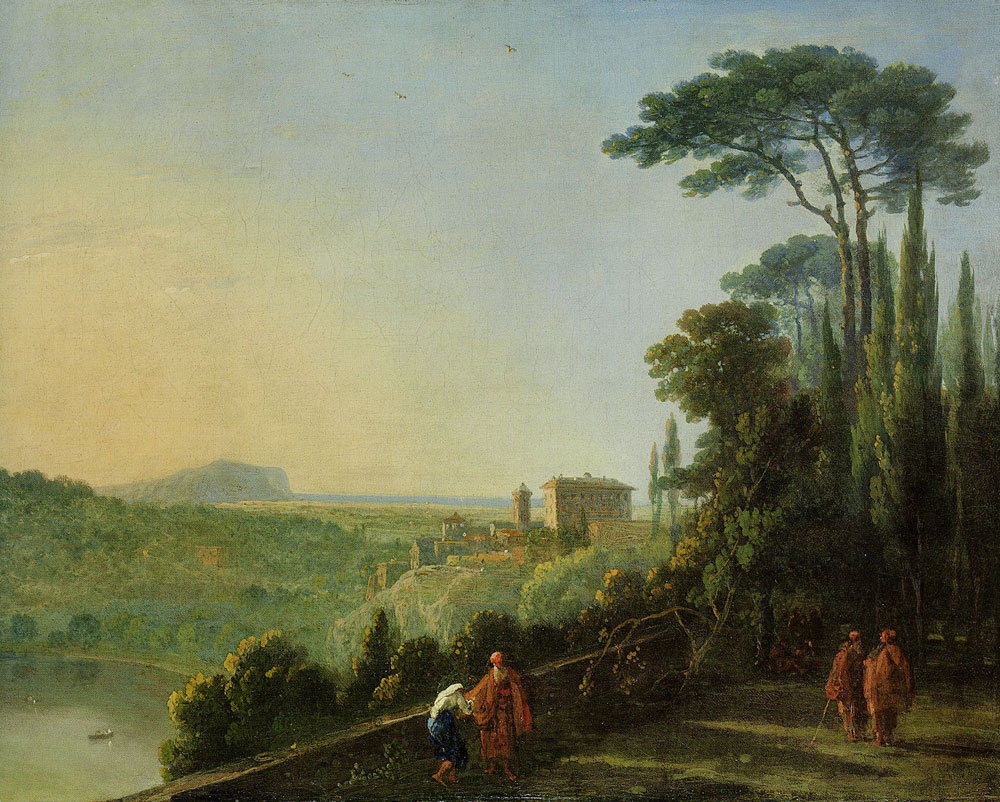 Richard Wilson - Lake Nemi and Genzano from the Terrace of the Capuchin Monastery