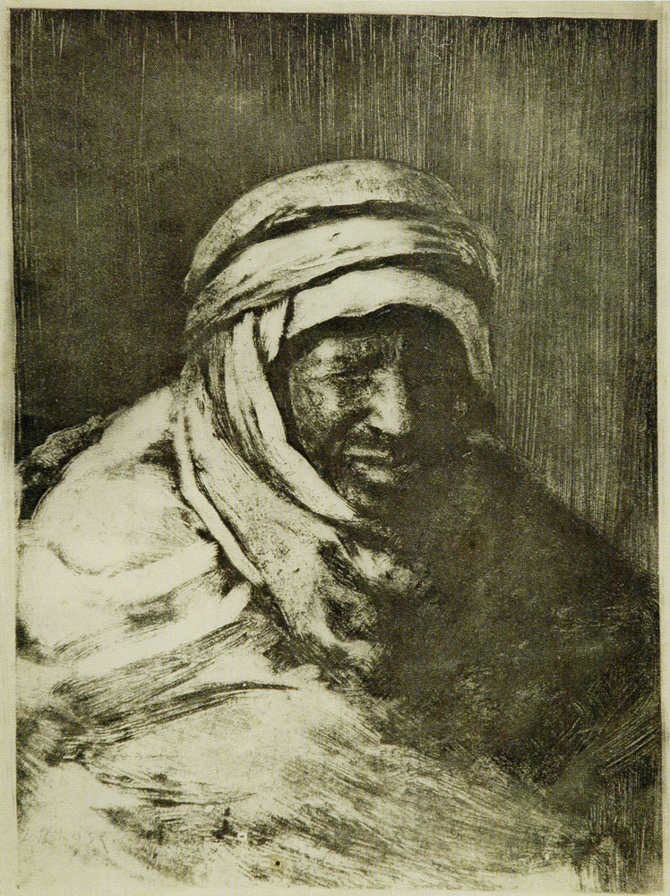 William Merritt Chase - Head of an Arab