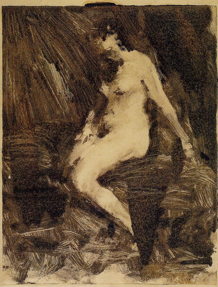 William Merritt Chase - Nude Female Figure