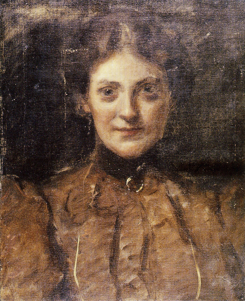 William Merritt Chase - Portrait of a Young Woman