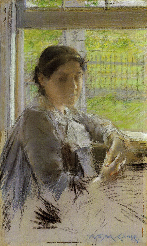 William Merritt Chase - At the Window