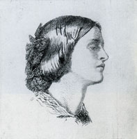 Dante Gabriel Rossetti Elizabeth Siddal in profile