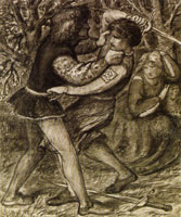 Dante Gabriel Rossetti A Fight for a Woman