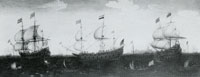 Style of Hendrick Cornelisz. Vroom Three Warships Leaving Flushing