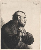 Jan Gillisz. van Vliet after Rembrandt Grieving Man