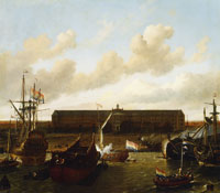 Ludolf Backhuyzen The VOC Docks in Amsterdam
