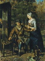 Matthijs Naiveu A Shoemaker Working on the Street