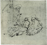 Rembrandt The Angel Appearing to St. Joseph in His Dream