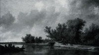 Salomon van Ruysdael A River Landscape with Fishermen