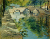 William Merritt Chase Canal in Holland (Reflections)