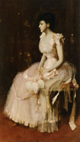 William Merritt Chase Portrait of a Lady in Pink