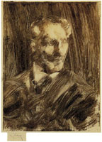 William Merritt Chase Portrait of a Man (Facing Left)