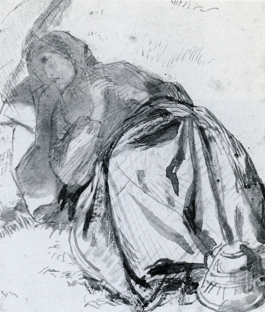Dante Gabriel Rossetti - Elizabeth Siddal, resting