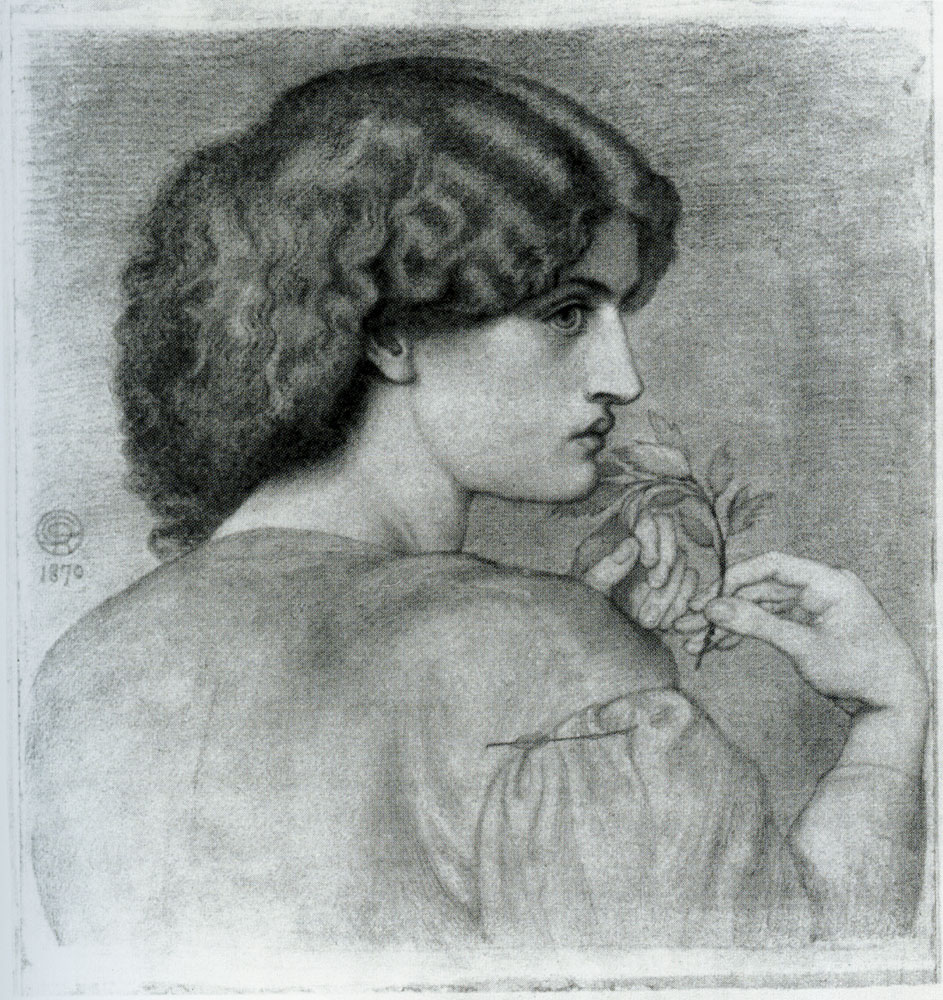 Dante Gabriel Rossetti - The Roseleaf (Jane Morris)