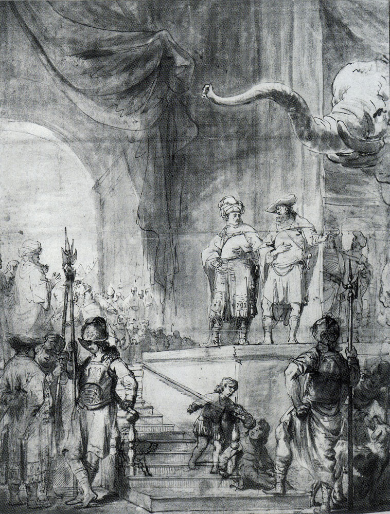 Ferdinand Bol - Pyrrhus shows his elephants to Gajus fabritius Luscinus