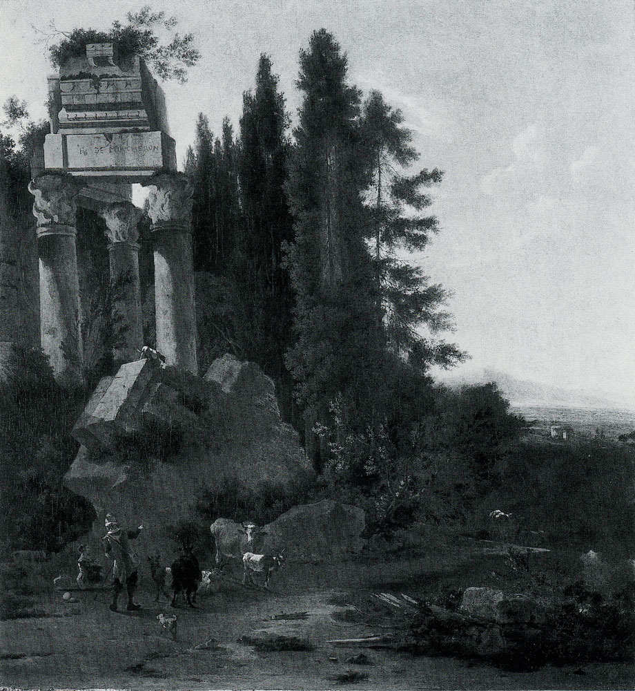 Frederick de Moucheron - A Landscape with Classical Ruins