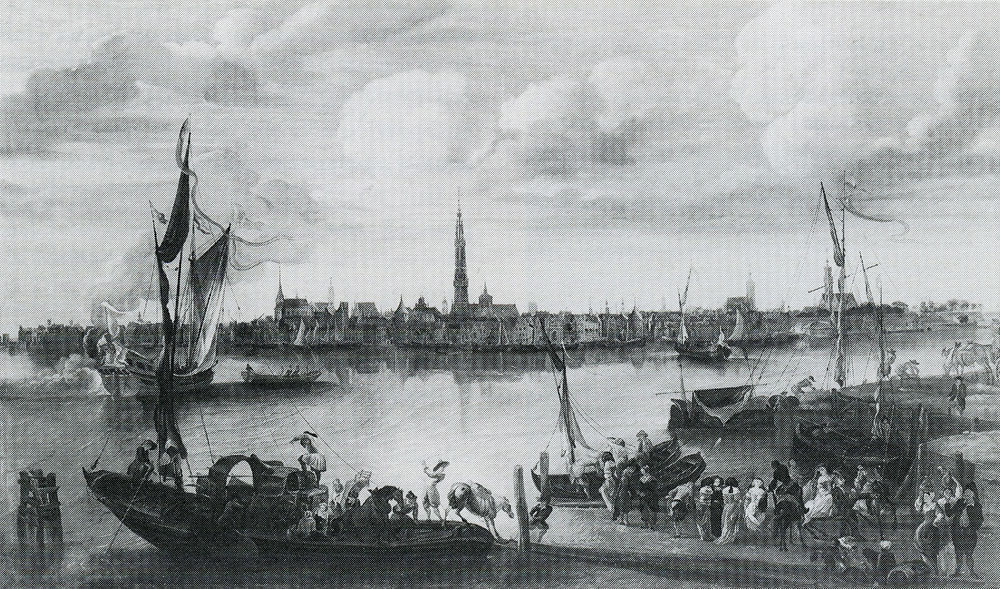Hendrick van Minderhout - View of the Roads of Antwerp from the West Bank