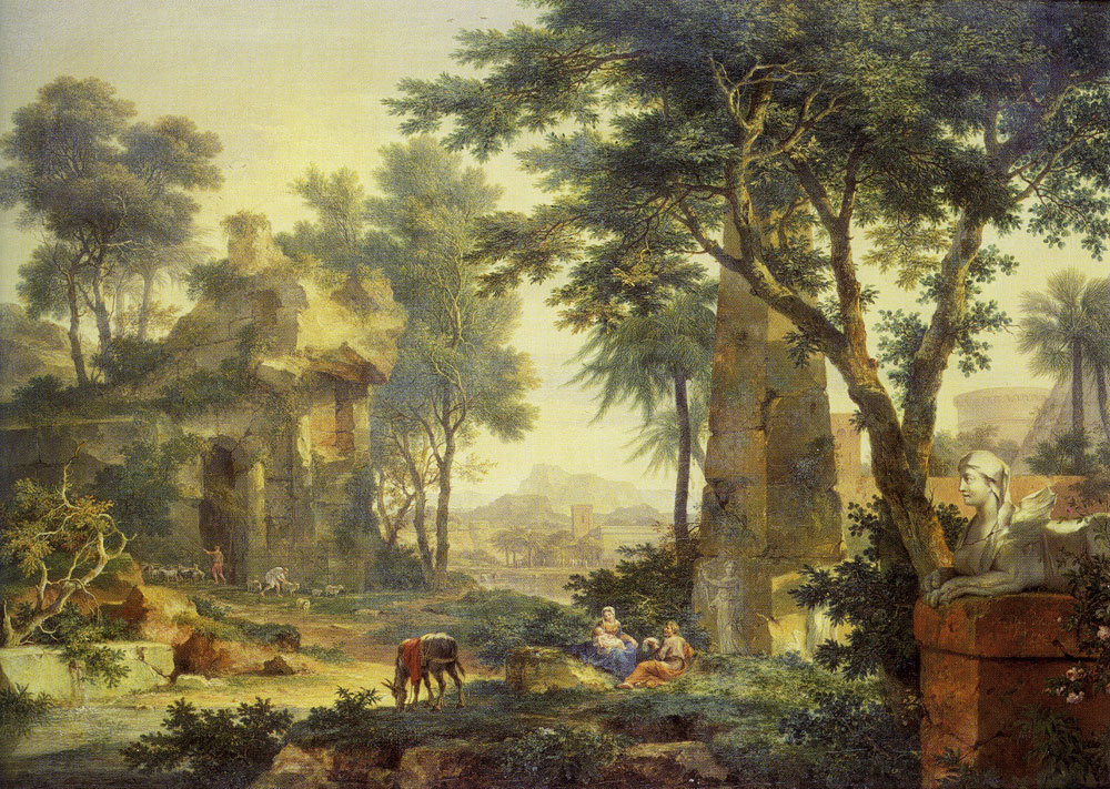 Jan van Huysum - Arcadian landscape