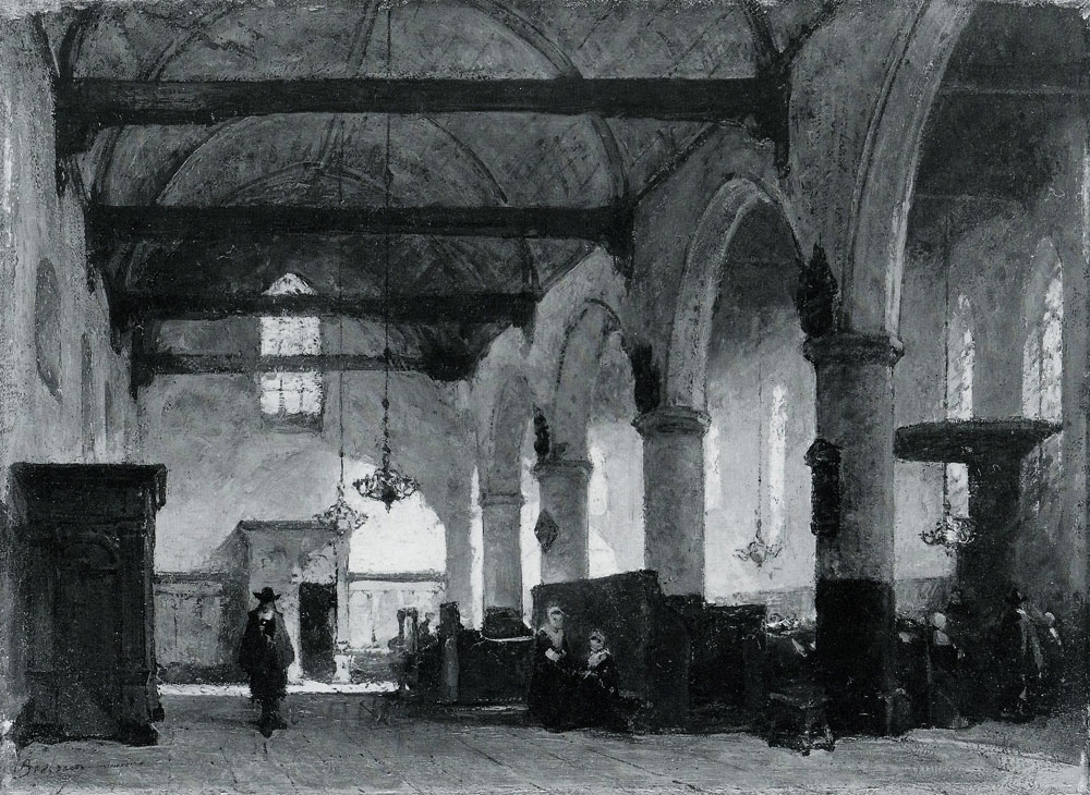 Johannes Bosboom - The Interior of the Bakenesserkerk at Haarlem
