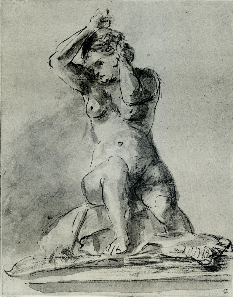 Rembrandt - Female Nude Seated