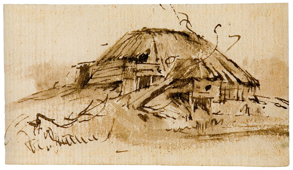 Rembrandt - Thatched Cottage