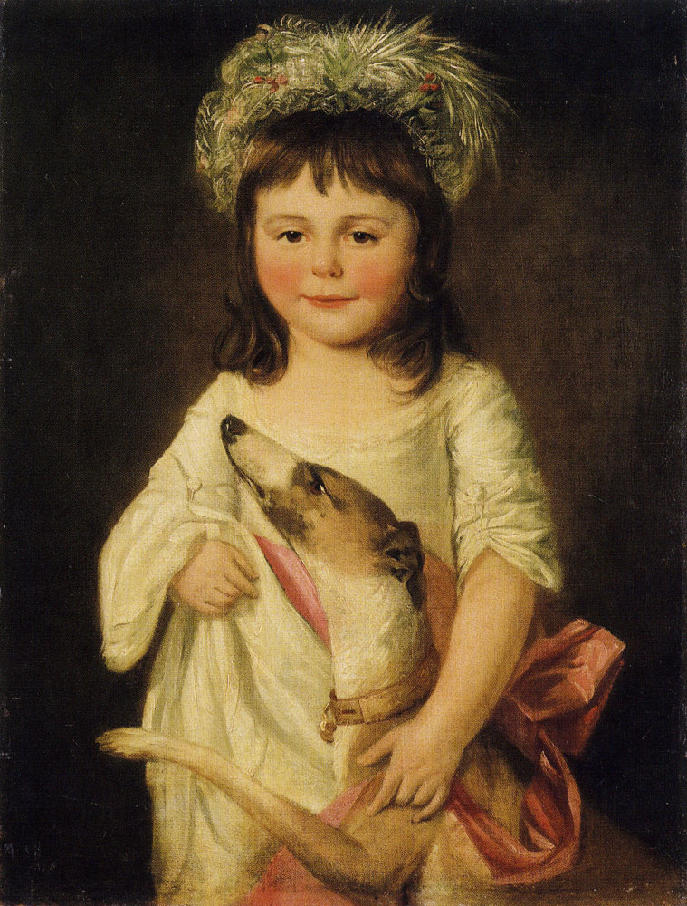 Attributed to Thomas Beach - Girl with a Dog