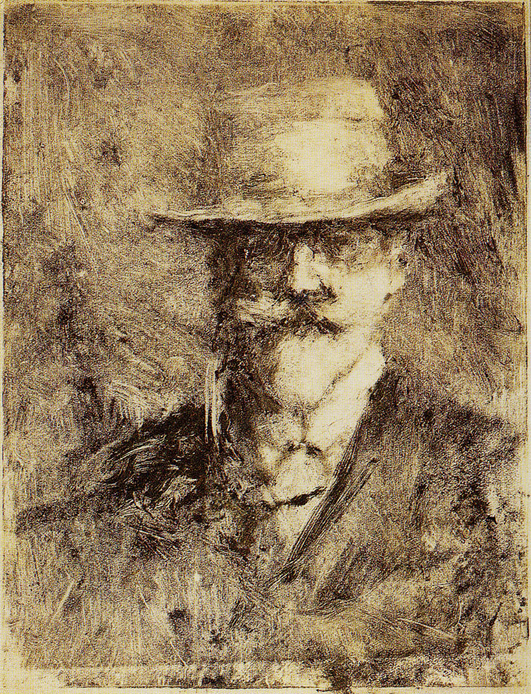 William Merritt Chase - Self-Portrait Wearing a Hat