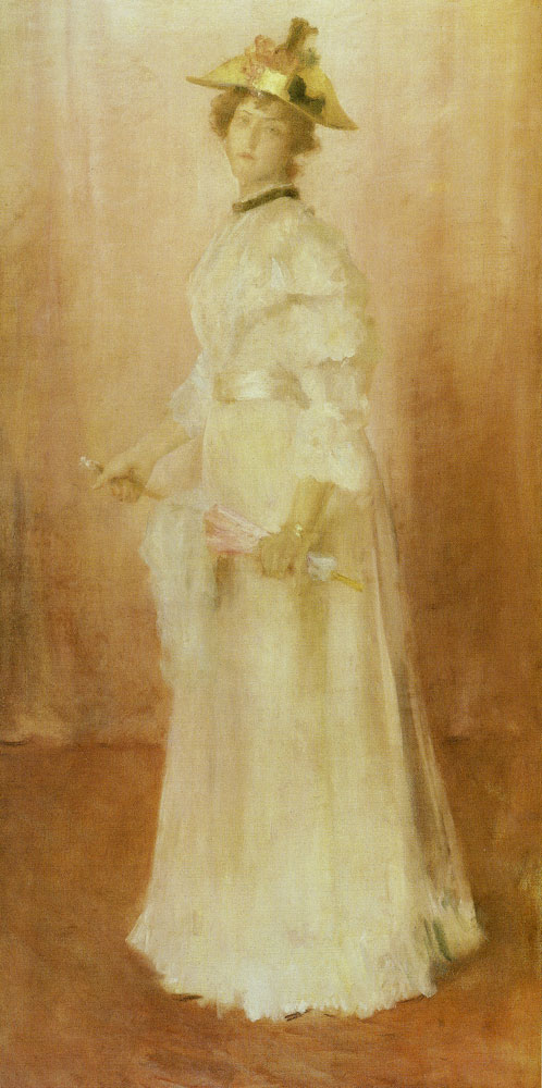 William Merritt Chase - Portrait of a Lady against Pink Ground (Miss Virginia Gerson)