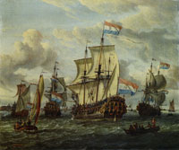 Abraham Storck The Frigate ‘Peter and Paul’ on the river IJ