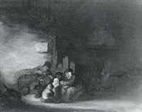Adriaen van Ostade - A Peasant Family Eating in an Interior