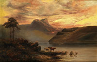 Alfred de Breanski Mountain landscape