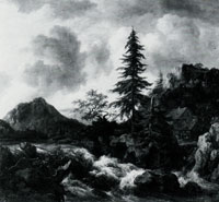 Jacob van Ruisdael A Torrent in a Mountainous Landscape