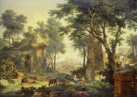 Jan van Huysum Arcadian landscape