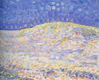 Piet Mondriaan Pointillist Dune Study, Crest at Right
