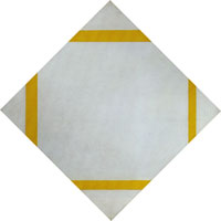 Piet Mondrian Lozenge Composition with Four Yellow Lines