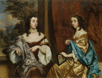 Pieter Lely Mary Capel, Later Duchess of Beaufort, and Her Sister Elizabeth, Countess of Carnarvon