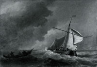 Willem van de Velde the Younger A Dutch Vessel in a Strong Breeze