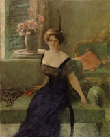 William Merritt Chase Portrait of a Lady in Black (Annie Traquair Lang)