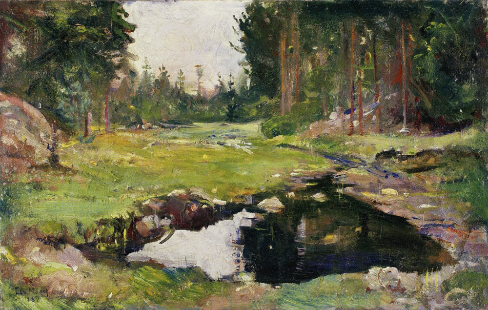 Edvard Munch - Forest Landscape with Small Lake