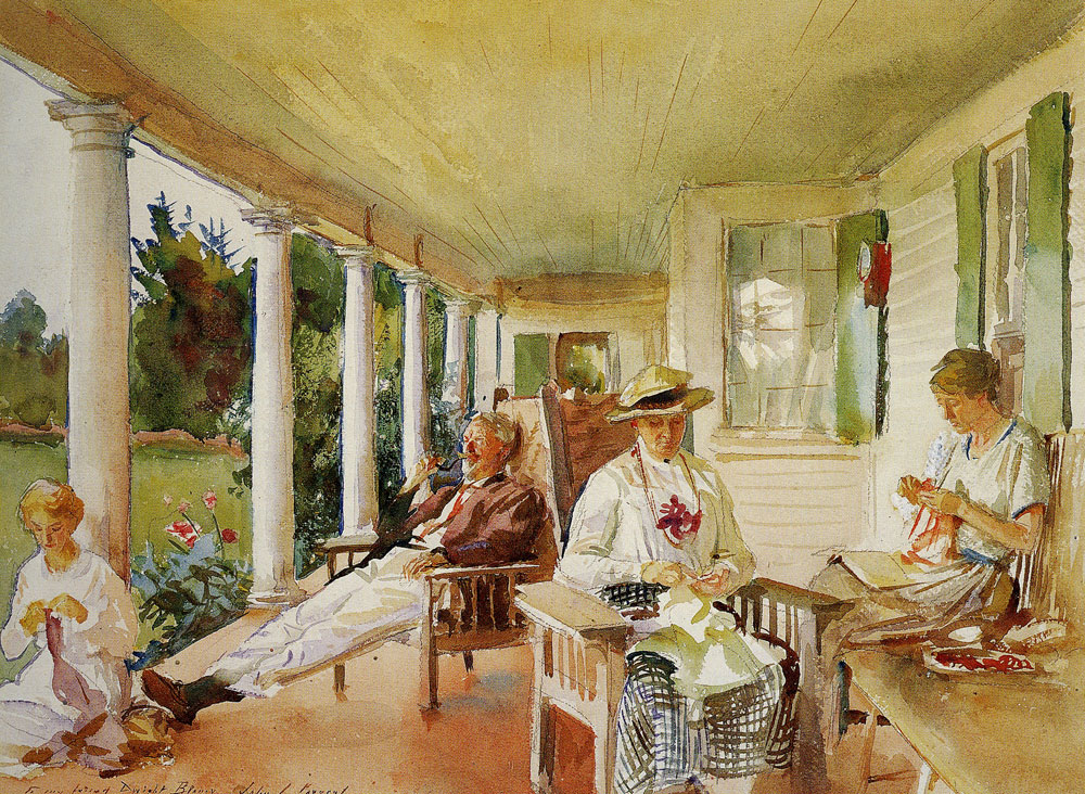 John Singer Sargent - The Piazza or On the Verandah