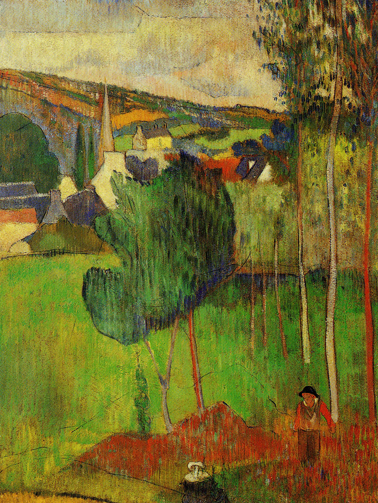 Paul Gauguin - View of Pont-Aven from Lézaven